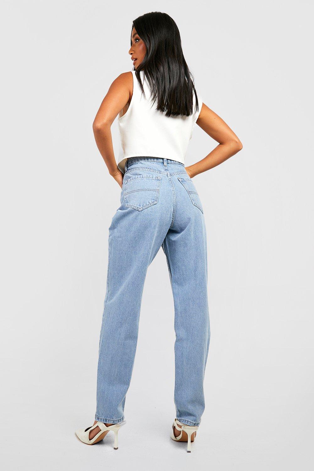 Petite high waisted straight leg sale jeans